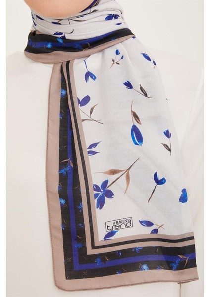 Trend Şal Lacivert Karma Çiçek Desen 10008 - 05 fiyatları