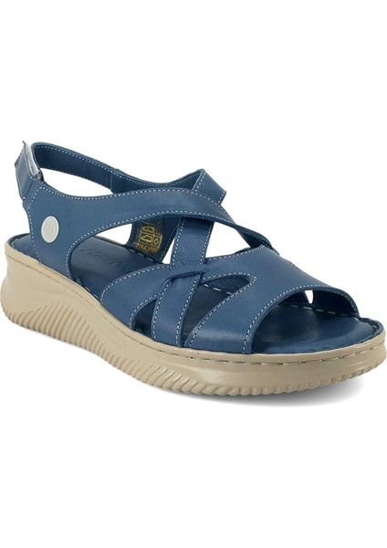 2370 25YS Kadın Günlük Sandalet Kot Mavi