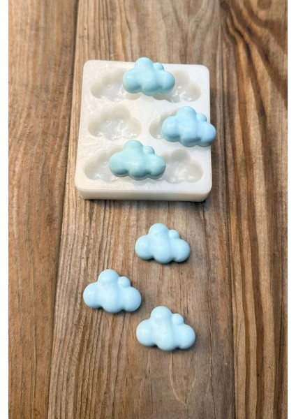 Bubble Bulut Mini Altılı Silikon Mum Kalıbı