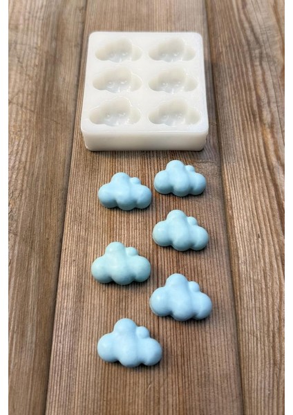 Bubble Bulut Mini Altılı Silikon Mum Kalıbı