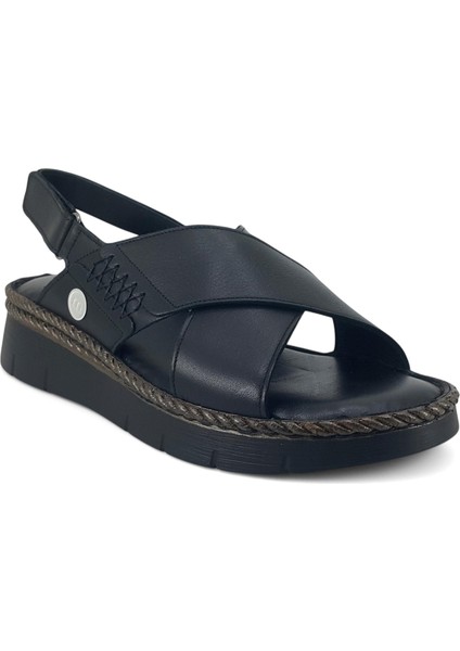 2515 25YS Kadın Günlük Sandalet Siyah