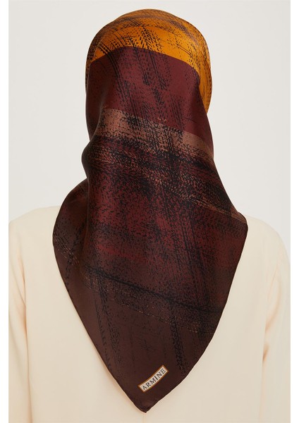 Soyut Desenli Sura Saf İpek Eşarp 9236D 50 fırsatları