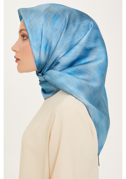 Soyut Desenli Sura Saf İpek Eşarp 9221D 05 modelleri