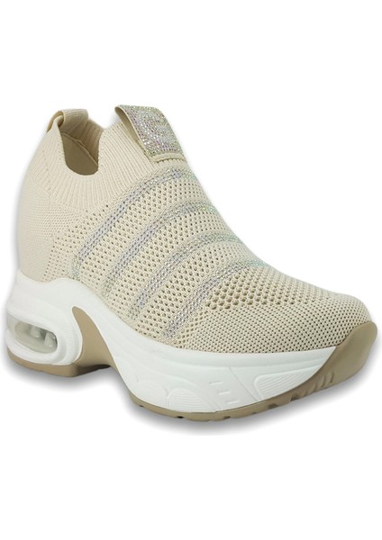 300 4 25YA Kadın Sneaker Günlük Ayakkabı Bej