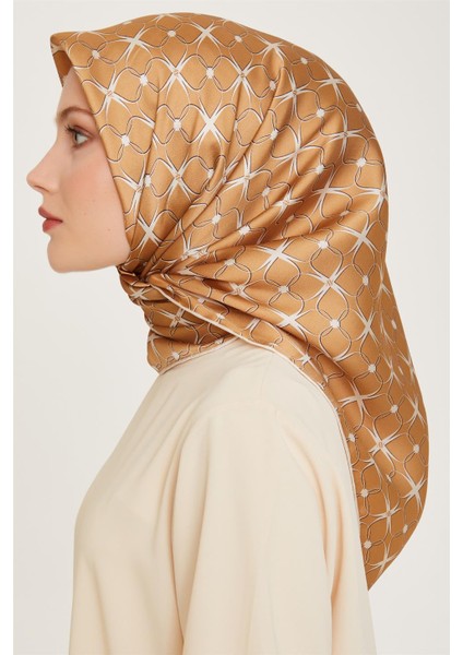 Monogram Desenli Sura Saf İpek Eşarp 9207D 01 05 modelleri