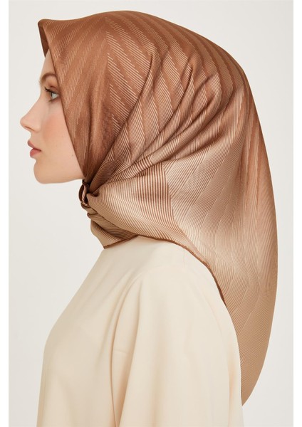 Geometrik Desenli Twill Saf İpek Eşarp 9237D 01 modelleri