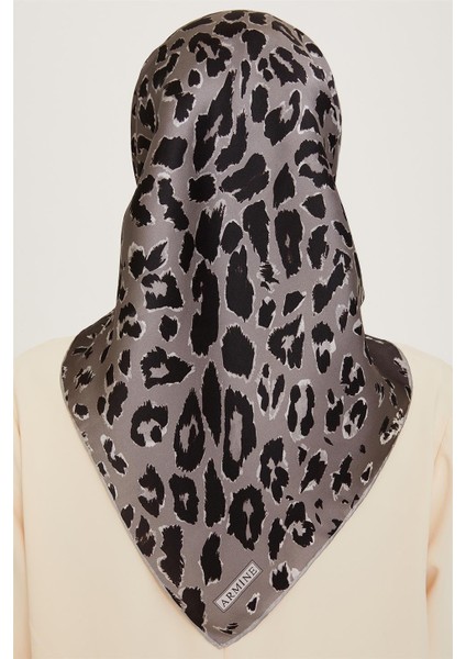 Leopar Desenli Sura Saf İpek Eşarp 9249D 02 38 fırsatları