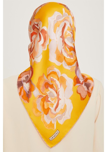 Çiçek Desenli Sura Saf İpek Eşarp 9234D 01 24 fırsatları