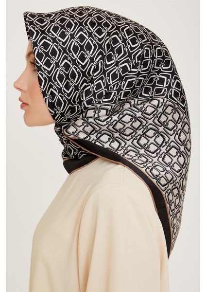Klasik Desenli Twill Saf İpek Eşarp 9248D 05 50 modelleri