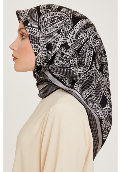 Etnik Desenli Twill Saf İpek Eşarp 9208D 81 fiyatları