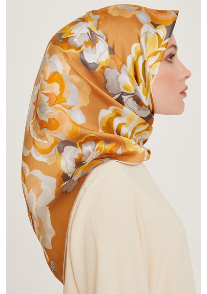 Çiçek Desenli Sura Saf İpek Eşarp 9234D 01 81 fiyatları