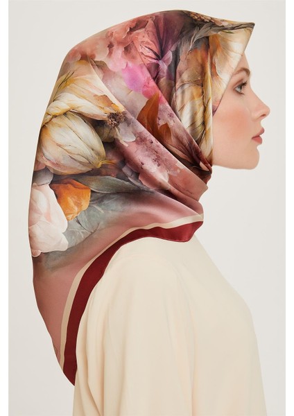 Çiçek Desenli Sura Saf İpek Eşarp 9211D 34 34 fiyatları