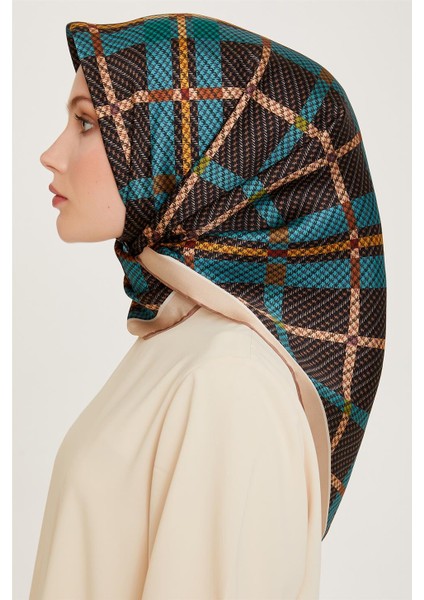 Geometrik Desenli Sura Saf İpek Eşarp 9247D 37 modelleri