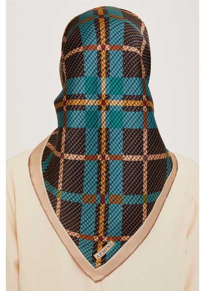 Geometrik Desenli Sura Saf İpek Eşarp 9247D 37 fırsatları