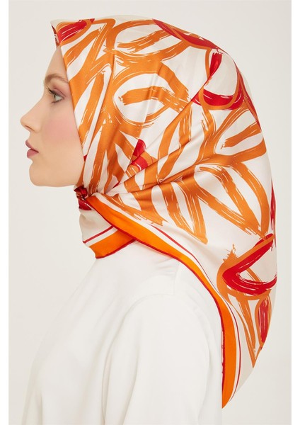 Çiçek Desenli Sura İpek Eşarp 24Ya9123 5 50 modelleri