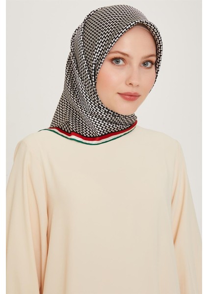 Klasik Desenli Sura Saf İpek Eşarp 9243D 06 80