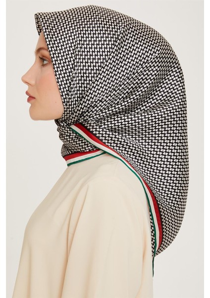 Klasik Desenli Sura Saf İpek Eşarp 9243D 06 80