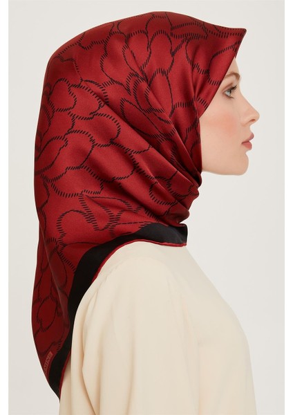 Çiçek Desenli Sura Saf İpek Eşarp 9222D 36