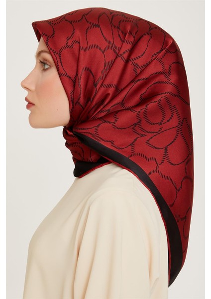 Çiçek Desenli Sura Saf İpek Eşarp 9222D 36