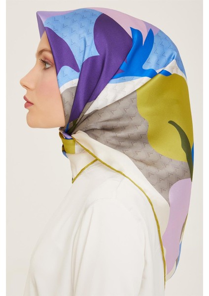 Geometrik Desenli Sura İpek Eşarp 24Ya9120 03 modelleri