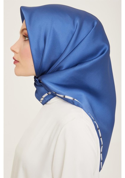 Klasik Desenli Twill İpek Eşarp 24Ya9165 31 37
