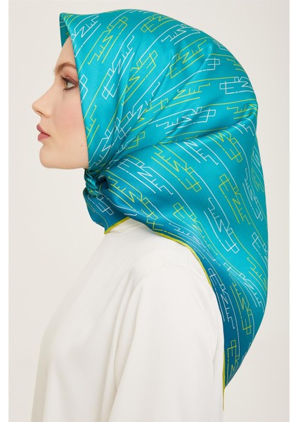 Klasik Desenli Twill İpek Eşarp 24Ya9142 53 36
