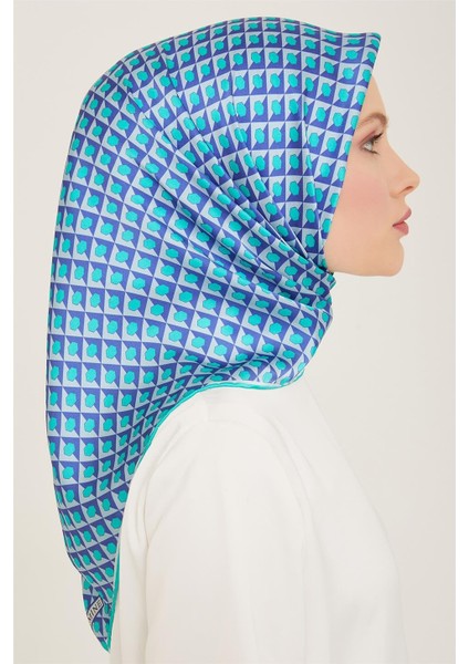 Su Yeşil Bal Peteği Desen Tivil İpek Eşarp 9109 - 52 fiyatları