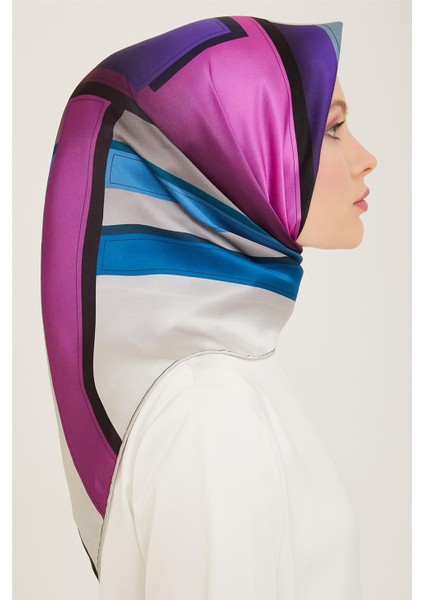 Geometrik Desenli Twill İpek Eşarp 24Ya9122 55 37 fiyatları
