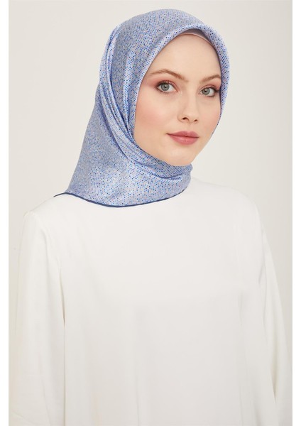 Geometrik Desenli Twill İpek Eşarp 24Ya9113 35 35
