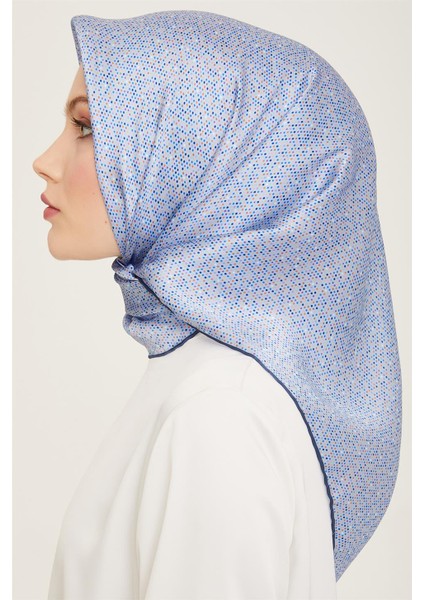 Geometrik Desenli Twill İpek Eşarp 24Ya9113 35 35