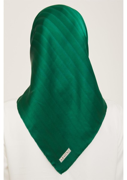 Benetton Yeşil Çizgili Degrade Desen Tivil İpek Eşarp 9150 - 84 fırsatları