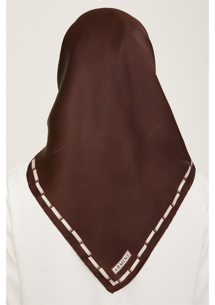 Klasik Desenli Twill İpek Eşarp 24Ya9165 31 80