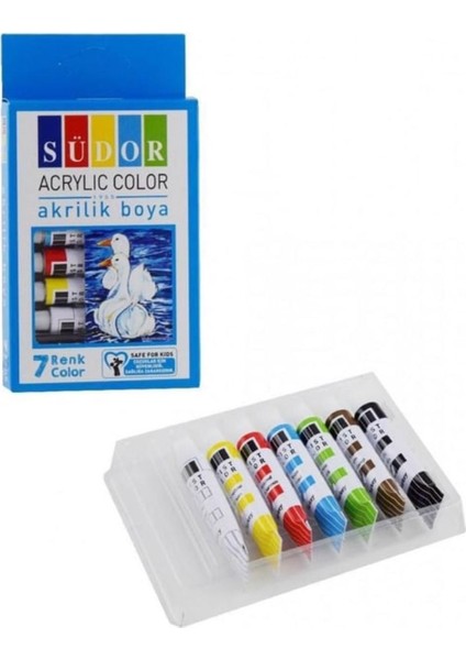 Akrilik Boya Seti Tüp 7 Renk 9ml