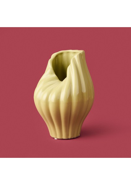 Deco Palm Breeze Vazo - Yeşil - 24 cm