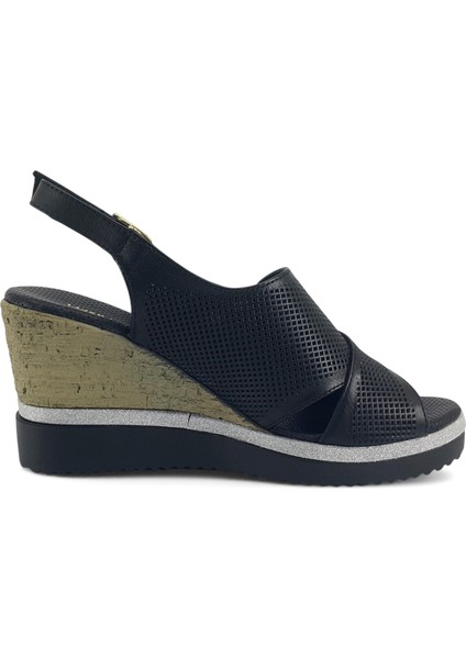 2640 25YS Kadın Günlük Sandalet Siyah modelleri