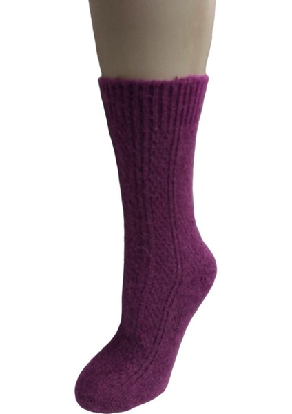 3'lü Set Dikişsiz Renkli Yün Soket Kadın Çorap modelleri