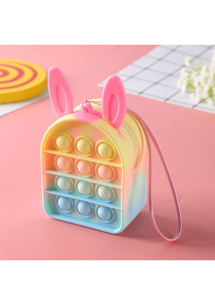 No.27 Tarzı Geliş Silikon Çanta Itme Kabarcıklı Basit Dimple Oyuncak Anahtar Bozuk Para Çantası Popper Duyusal Poppet Bozuk Para Kılıfı Oyuncaklar Poppet (Yurt Dışından)