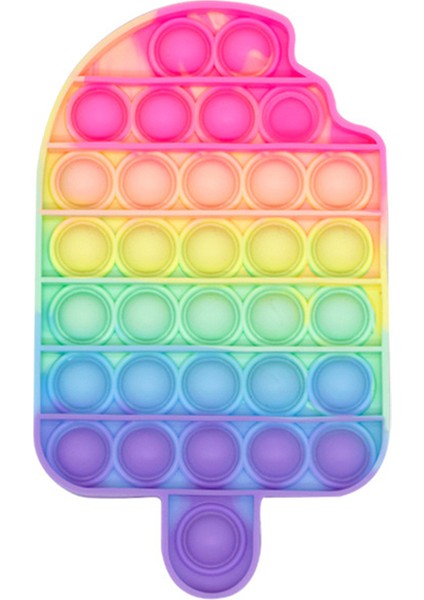 No.81 Stili Çocuklar Için Gökkuşağı Fidget Giderici Sıkma Oyuncağı Squishy Duyusal - El Oyuncağı-Çocuk Basit Dimple Fidget Oyuncak (Yurt Dışından)