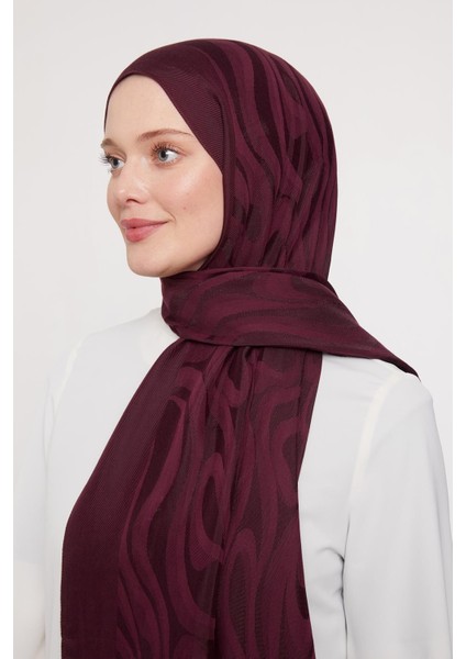 Bordo Soyut Desen Grazia şal fiyatları