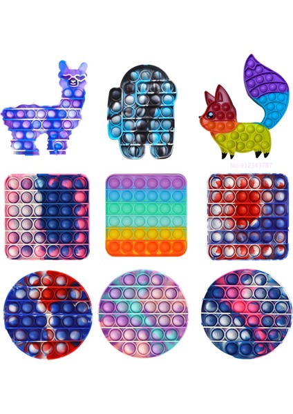 No.13 Tarzı Yeni Renkli Kare Fidget Oyuncak Seti - Çocuklar ve Yetişkinler Için Pop It Oyuncağı (Yurt Dışından)