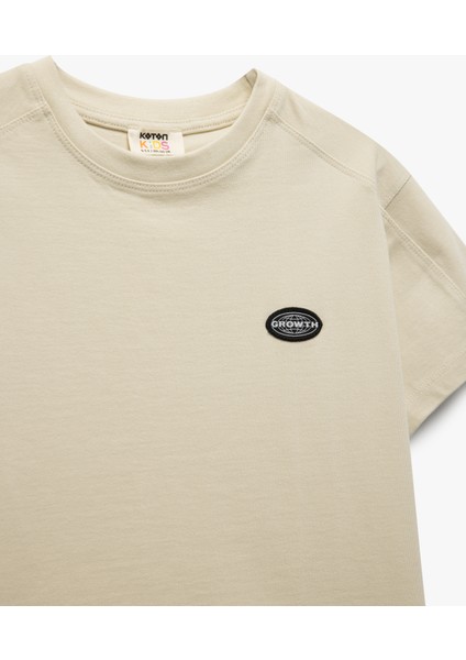 Pamuklu Bisiklet Yaka Kısa Kollu Oversize Tişört