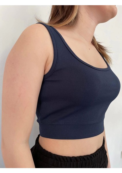 Lacivert Crop
