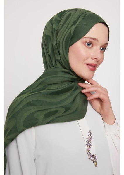 Yeşil Soyut Desen Grazia şal modelleri