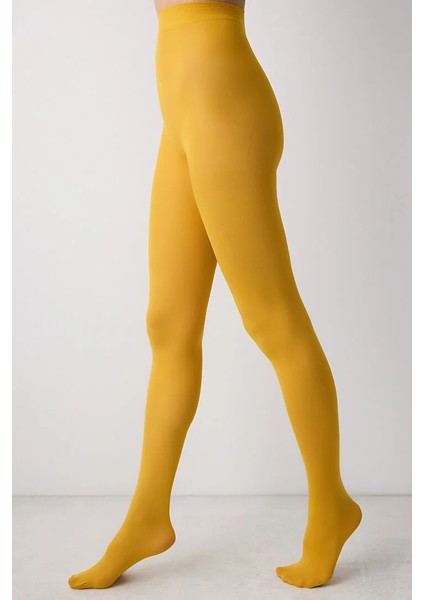 MICRO40 113 Safran Parlak Ince Külotlu Çorap