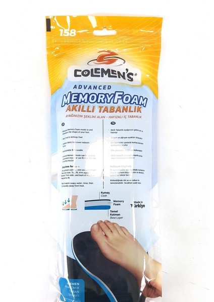 Advanced Memory Foam Hafızalı Kesilebilir Tabanlık Siyah