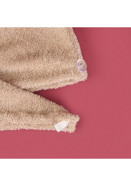 Soft Mikrofiber Saç Havlusu - Ekru - 57X27 cm