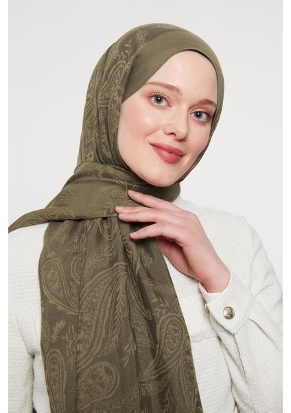 Haki Hint Desen Grazia Şal modelleri