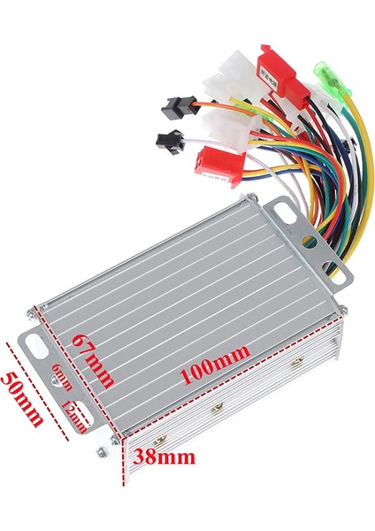 Dc 48V / 64V 500W Fırçasız Motor Sürücü Scooter Elektrikli Bisiklet Beyin Bldc Hız Kontrol Kartı Su Geçirmez Metal Kutu indirimleri