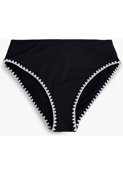 Yüksek Bel Kroşe Detaylı Bikini Altı
