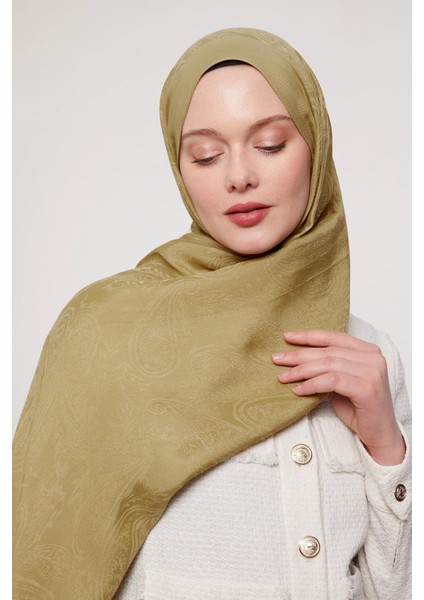 Yağ Yeşili Hint Desen Grazia Şal modelleri